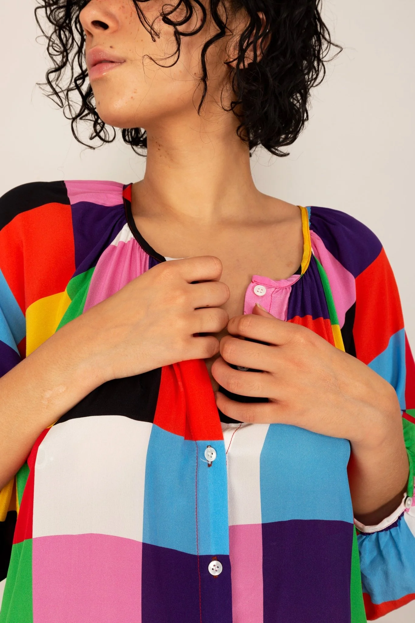 Robe FELICIA Imprimé Carrés – Image 7