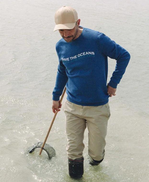 Sweat Sacha | Bleu recyclé "Save The Oceans" – Image 2