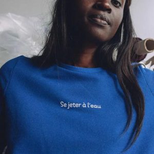 Sweat Stella | Bleu recyclé "Se jeter à l'eau"
