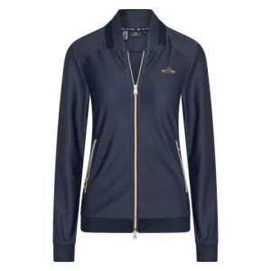 Hv Polo - Veste légère zippée femme Teddy marine