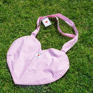 Tote bag COEUR Vichy rose