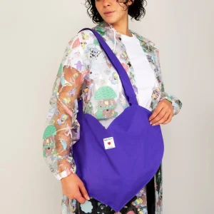 Tote bag COEUR violet