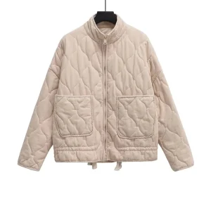 Veste Beige Matelassée Femme
