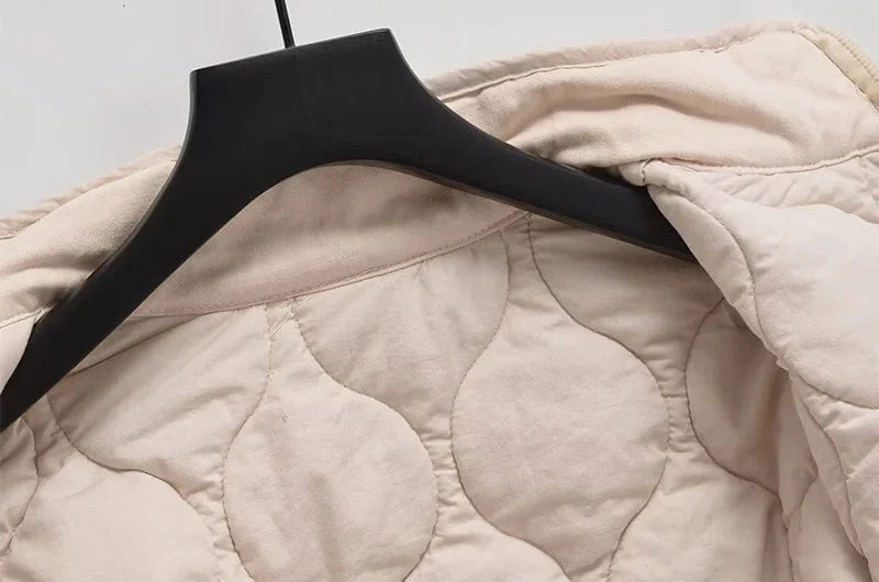 Veste Beige Matelassée Femme – Image 5