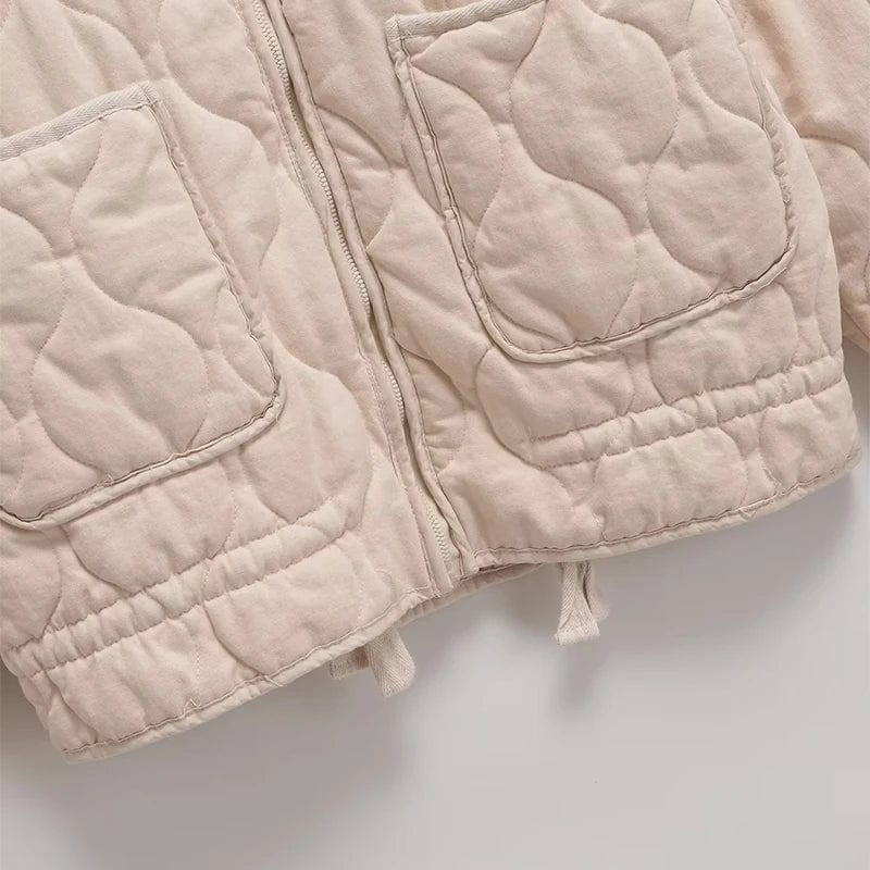 Veste Beige Matelassée Femme – Image 4