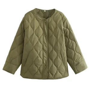 Veste Matelassée Vert Kaki