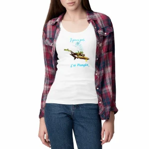 Débardeur plongée bio Femme : j'ai requin