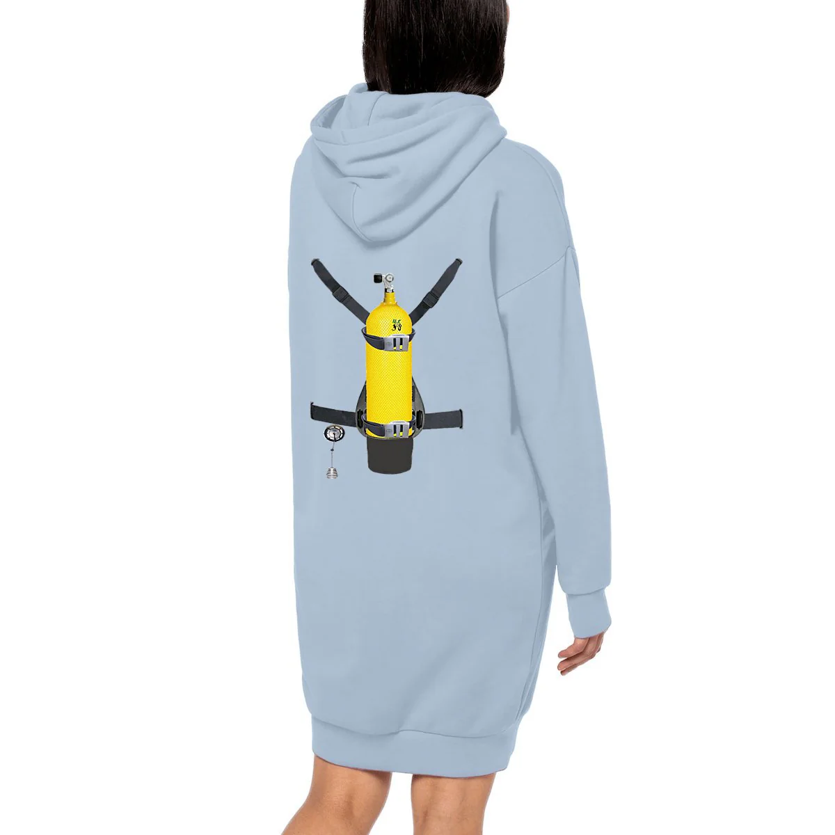 robe sweat à capuche MacJos trompe l'oeil bouteille plongée