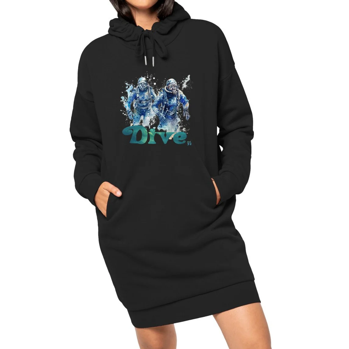 robe sweat plongeuse MacJos 2 plongeuse aquarelle